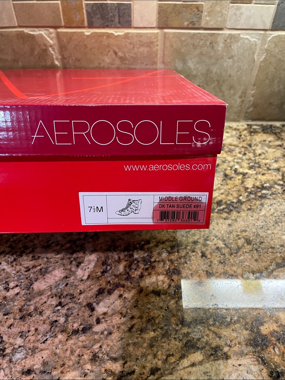 AEROSOLES Brown Suede Lace-Up Gladiator Heels - Picture 6 of 6